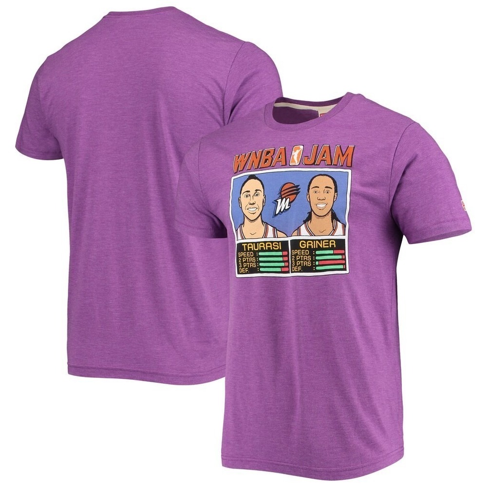 Homage® (ADULT SIZE SMALL) WNBA‎ Phoenix Mercury Taurasi & Griner Jam T-Shirt